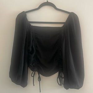 Long Sleeve Ruched Front Top